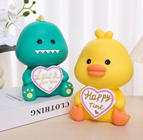 Копилка для детей "Веселые зверята", 14*13*20 см