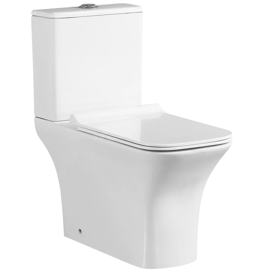 Унитаз напольный безободковый (сиденье микролифт) SL-5023(_1_)