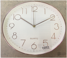 Часы настенные "Gold" окантовка золото, серебро белый фон (30)