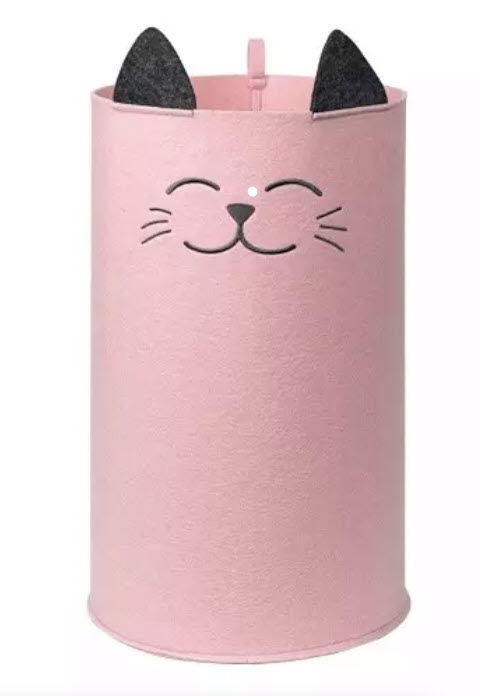 Органайзер для хранения "Корзинка "FUNNY" Котик розовый", 30х30х48см, 29л