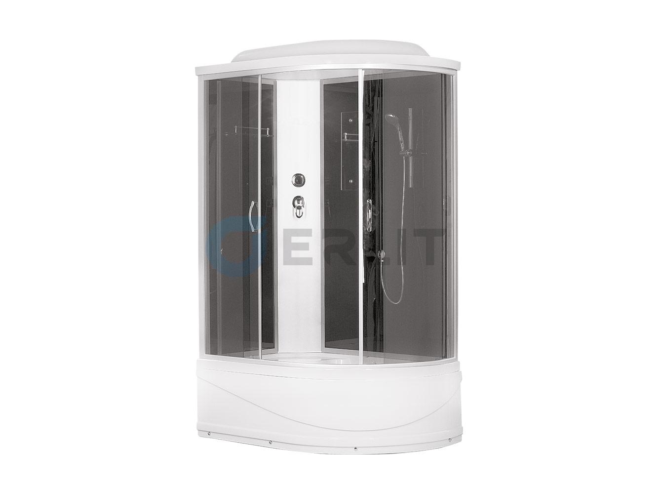 Душевая кабина ERLIT™ ER3512TPL-C4 (1200*800*2150) высокий поддон, левая, черная(__)