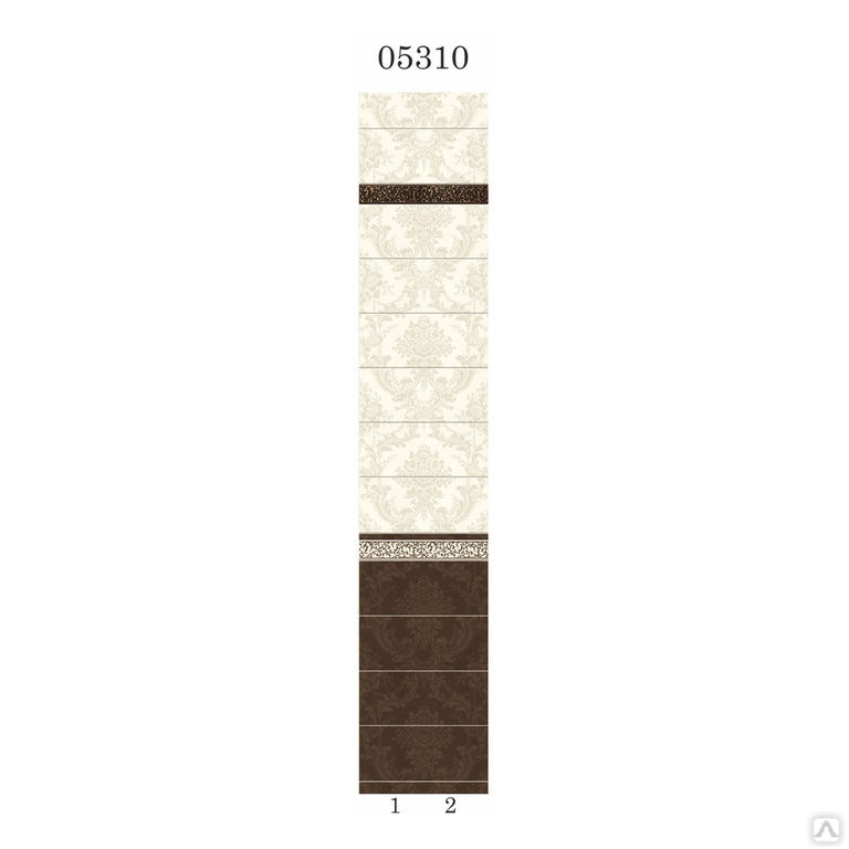 Панель ПВХ Шоколад фон из 2-х  0,25*2,7м 8мм (уп.12шт)