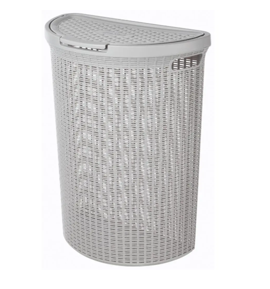 Корзина д/белья 45,0л 460*265*610мм Eco Style св.серый (5)