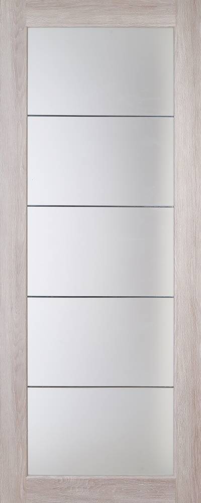 Дверь Легро Дуб Серый Экошпон ПО 800 мат стекло