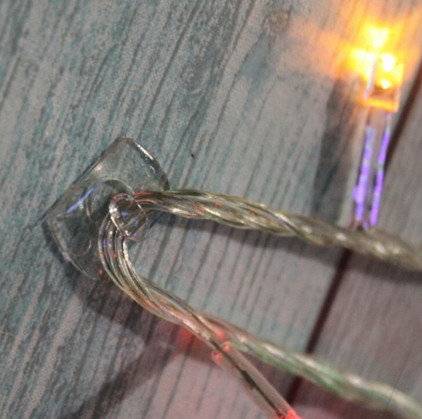 Крючки для монтажа гирлянд. Набор из 20 шт. Прозрачные (10)