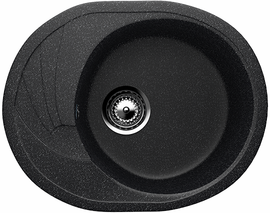 Мойка Ulgran U-403 овал. 580*470 черная 308(_1_)