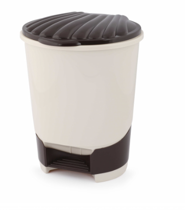 Контейнер д/мусора 10,0л с педалью слоновая кость (1) М7993 Альтернатива