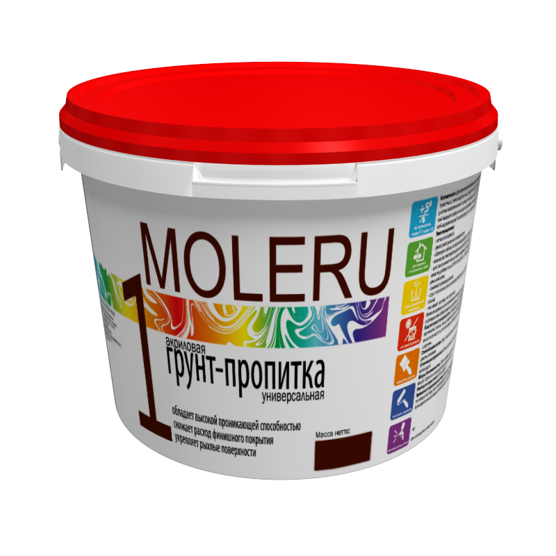 Грунтовка Moleru 1 Грунт-пропитка 3кг (2)