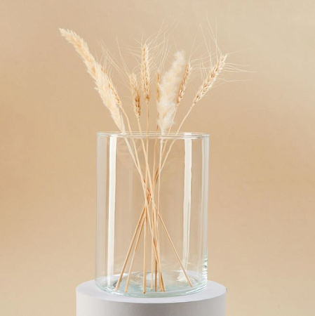 Ваза «Трубка 146», d=15 см, h=20 см, стекло, прозрачная														