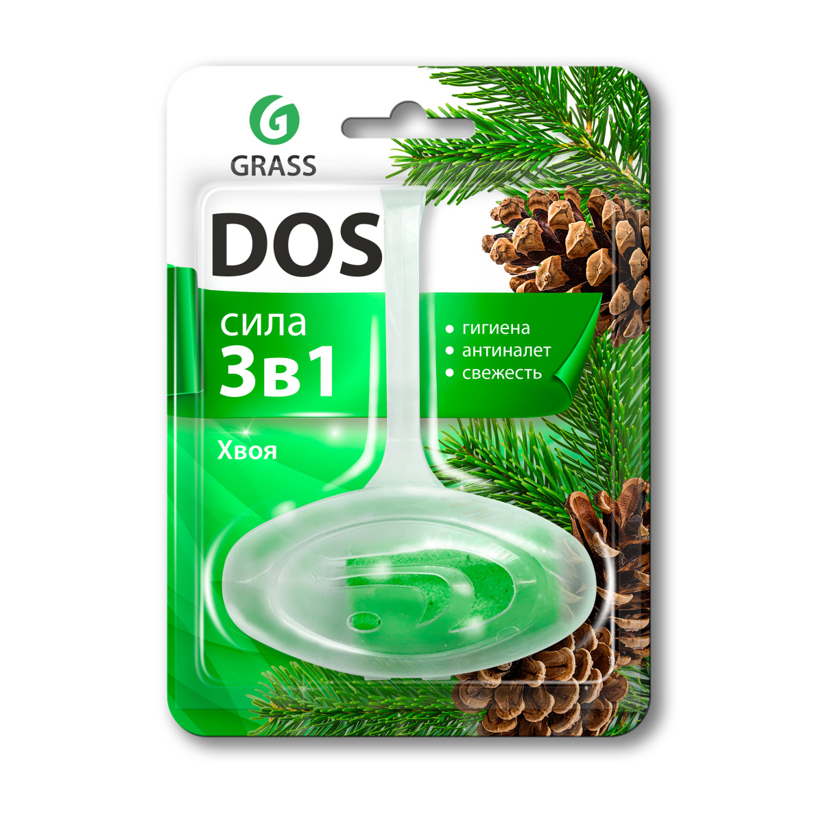 Подвесной блок для унитаза DOS 3 в 1 "Хвоя" (24)(_24_)