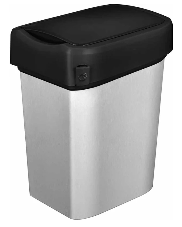 Контейнер д/мусора 25,0л Metal Bin подвиж/кр черный (4) Быт