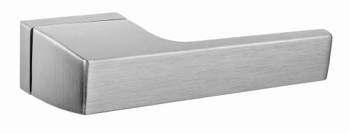 Ручка дверная РЕНЦ ЛЮКС 01 "Ното", прямоуг накл, супер сатин хром (20)