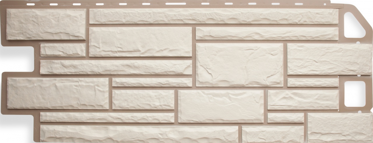 Панель Камень Белый (1,140м х 0,480 м х 0,019м)  Альта Профиль (10)