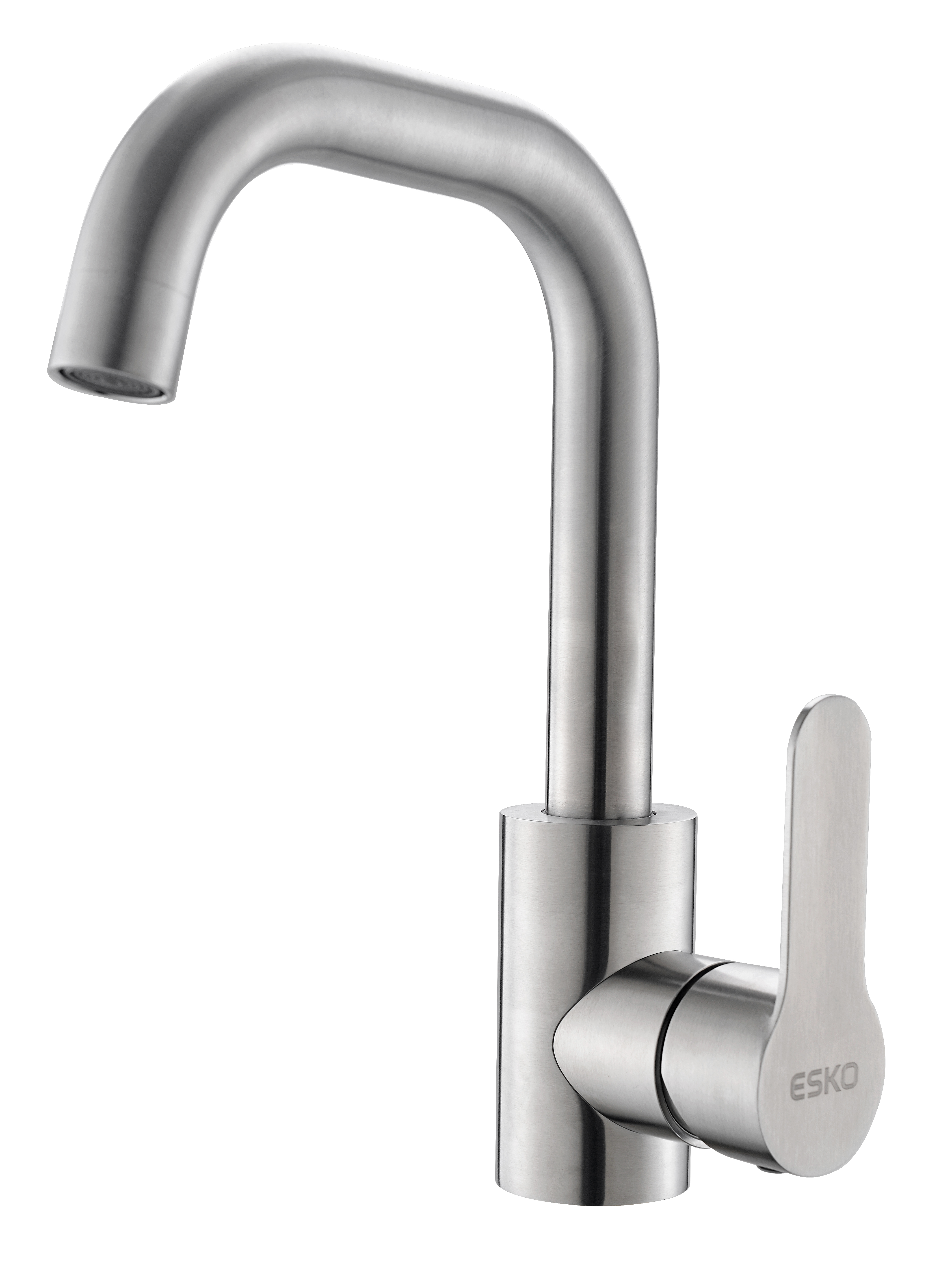 Смеситель для раковины Orlando поворотный, нерж.сталь, арт. OL26M(_10_)