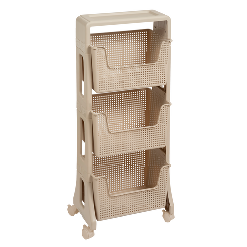 Этажерка 3-х ярусная 395*260*943мм Лофт латте "ВТ"(1) 770320