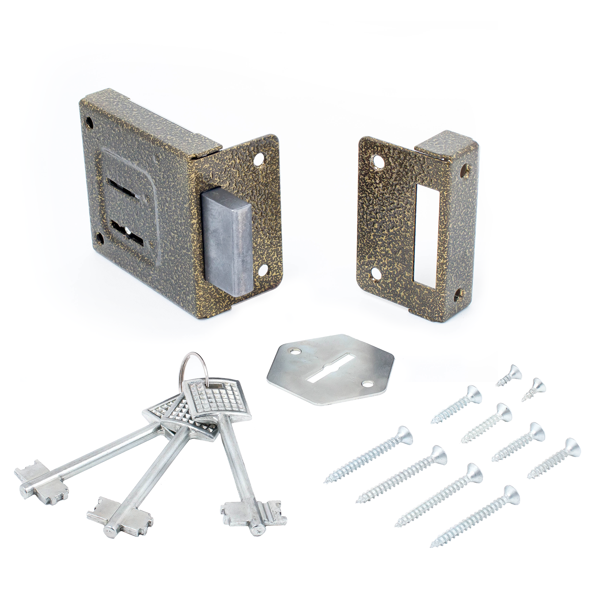 Замок накладной "Птимаш" ЗН4-1, бронза (30)