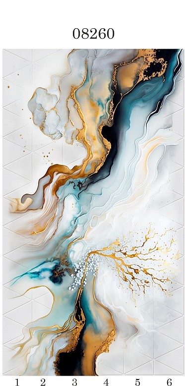 Панель ПВХ Сириус панно (декор 6 панели) арт.08260 0,25*2,7 (уп.12шт)