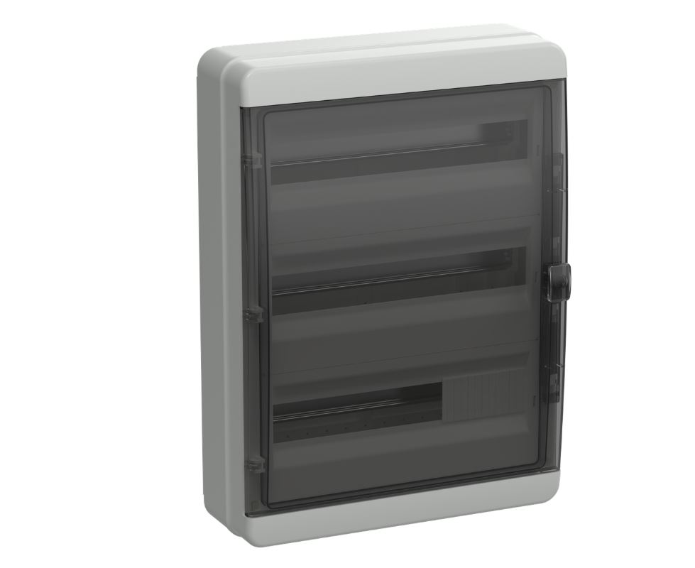 Корпус пластиковый TEKFOR КМПн-54 IP65 черная прозрачная дверь IEK