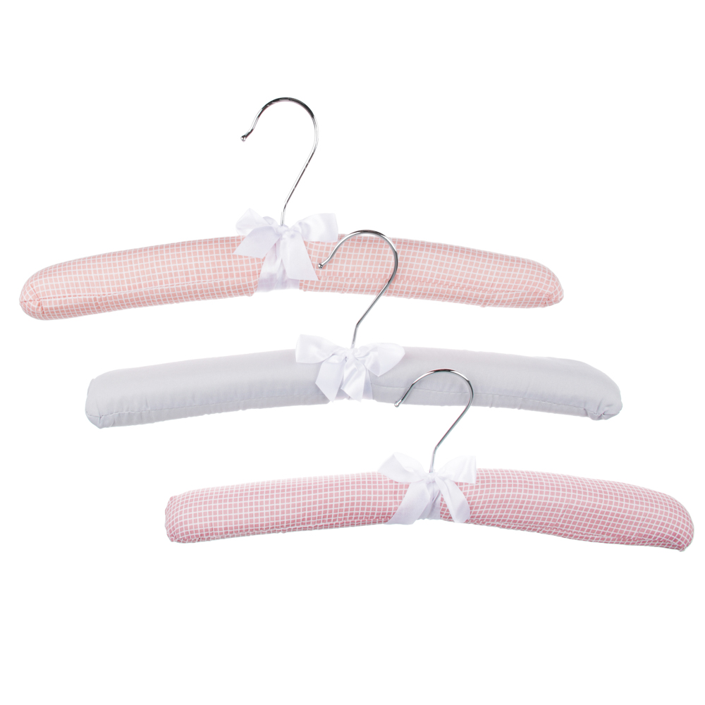 Набор вешалок VETTA  3шт, 38 см, дерево, тканное покрытие