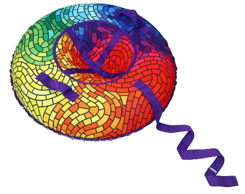 Сноутьюб с сиденьем "Мозаика", d=80см, оксфорд 600D, резина R14, ПВХ SILAPRO