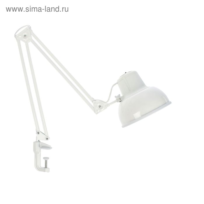 Светильник настольный струбцина Бета-К МС,Е27, 60 Вт, 220 В, белый (_20_)