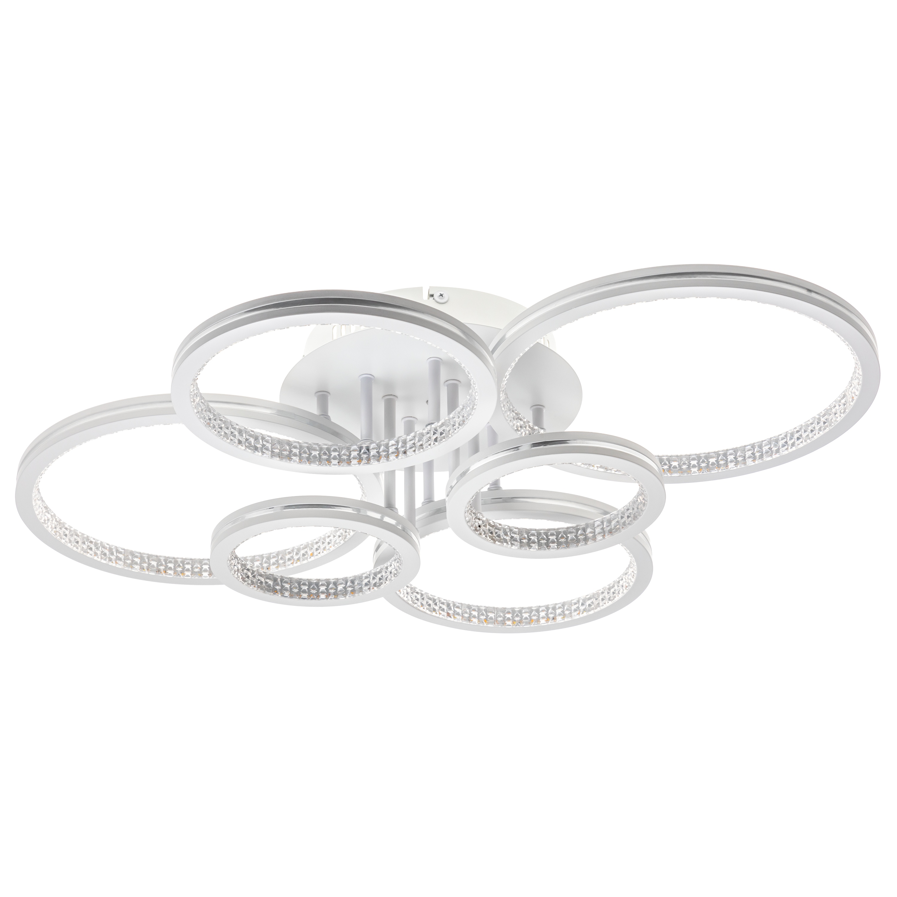 Люстра LED 51648 8 LUCIDO ДУ 735х575х170 126Вт 41м² бел/сереб