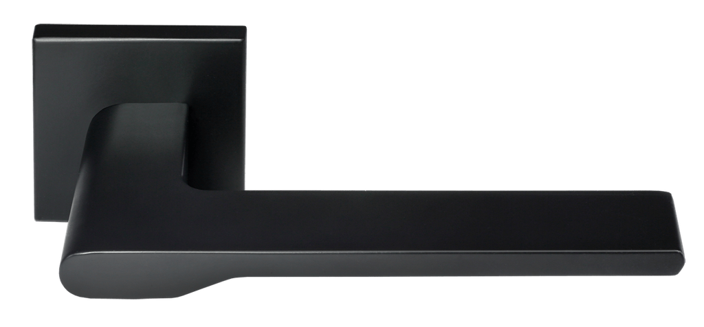 Ручка дверная MH-53-S6 "Mercury", BL, квадр накл 6мм,черный (20)