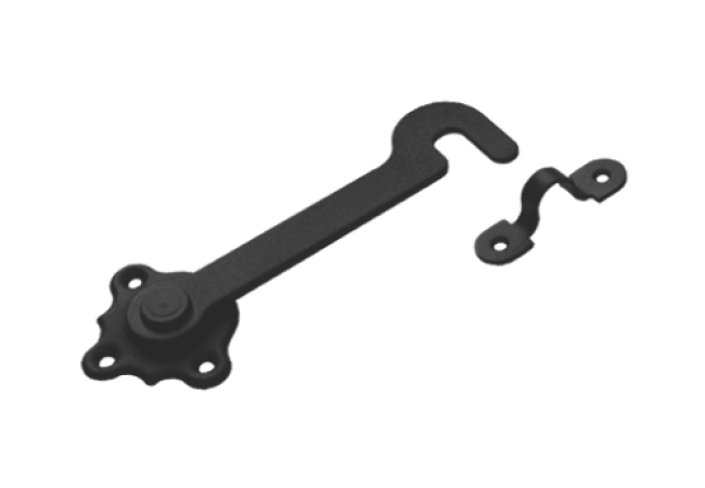 Крючок дверной Домарт 150 мм мод.2, черный (50)