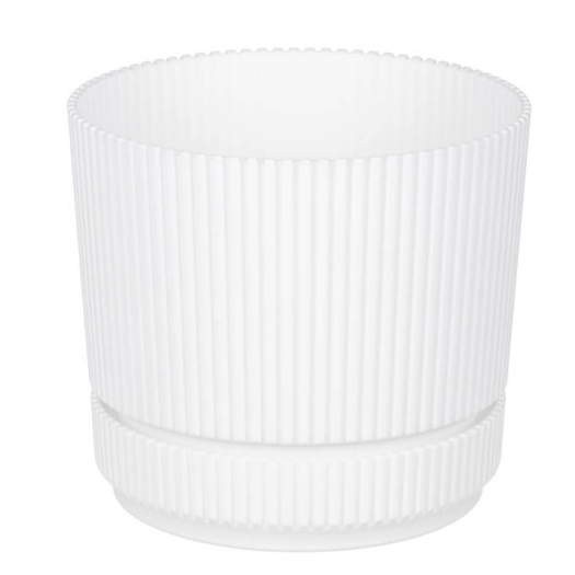 Кашпо "Стрип" 165*165мм 0,9л вставка Белый (16) М3249