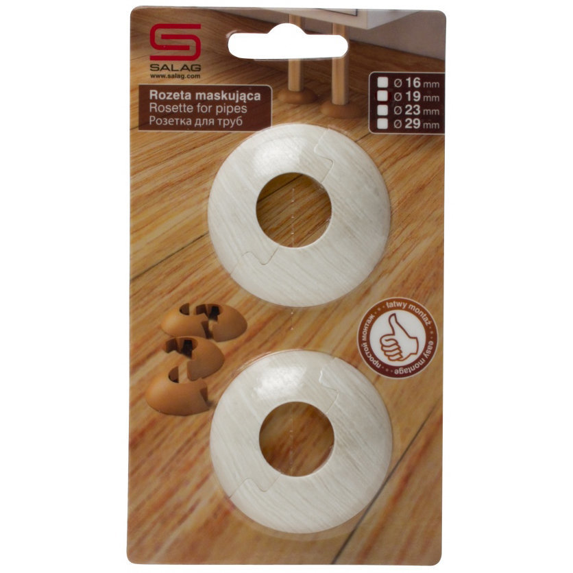 Розетка для труб Белый 23мм (2шт) (5)