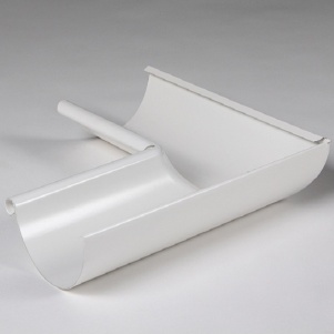 Угол желоба внутренний УВф. "ПС" 125 0,6 -белый*2(3) RAL 9003 пурал