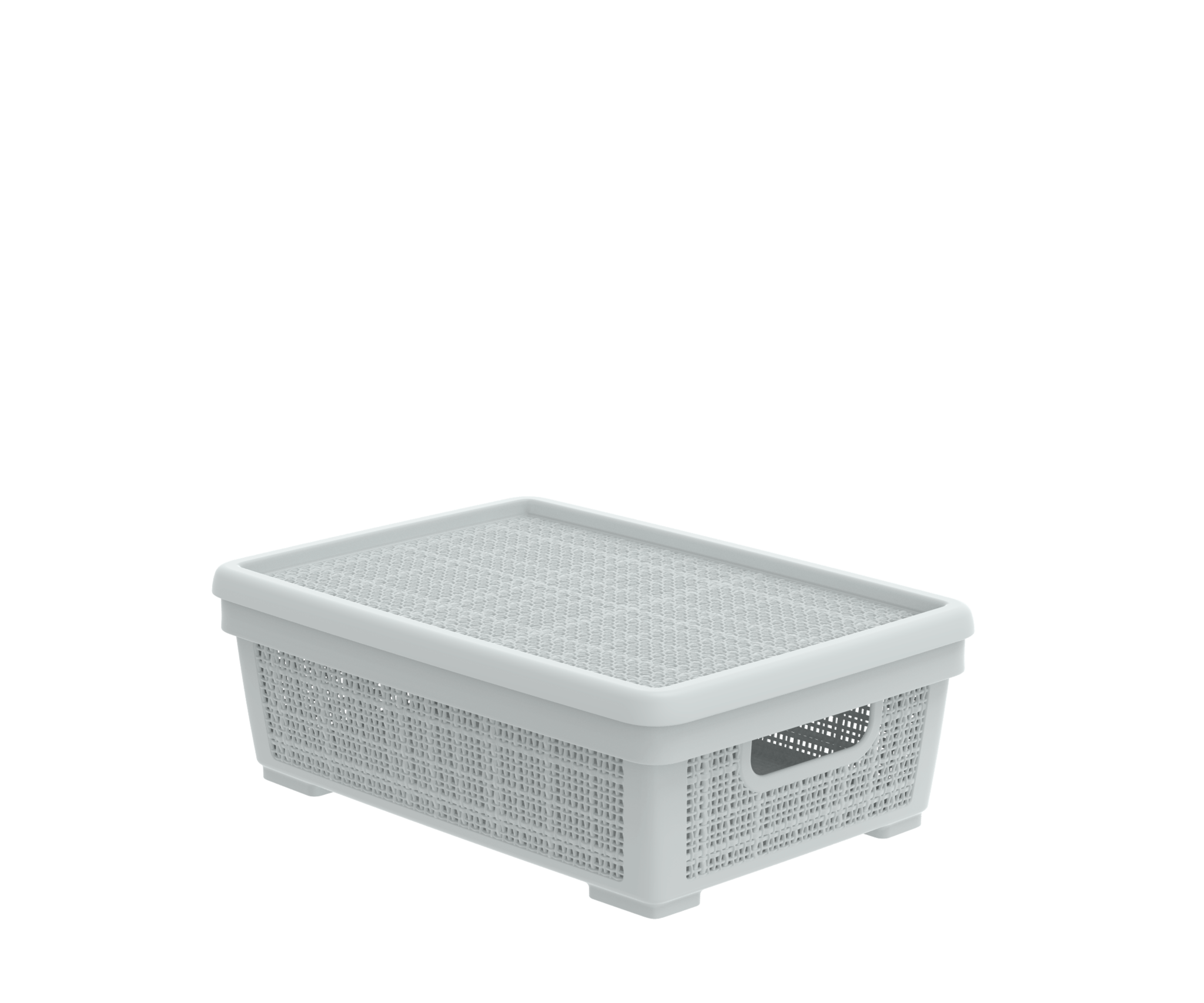 Корзинка "Лён" 11,0л 400*284*137мм с/кр Серый (16) АП 474