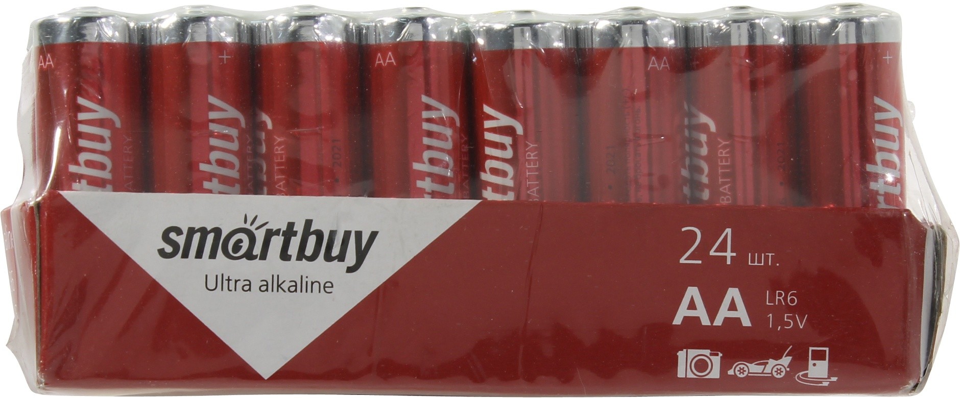 Батарейка алкалиновая Smartbuy AA/LR6/4S (24/480) (1шт в блист) (480)