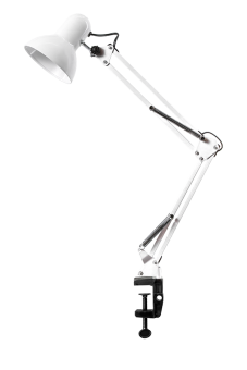 Светильник настольный Белый глянец, на струбцине, 60Вт, Е27(_8_)