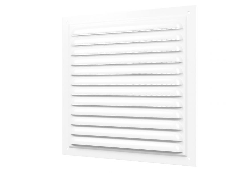 1212МЭ, Решетка вентиляц вытяжная стальная с покрыт полимер эмалью 125х125 (100)