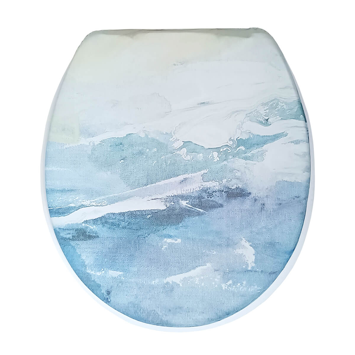 Сиденье для унитаза мягкое (голубой мрамор) "Сантис"