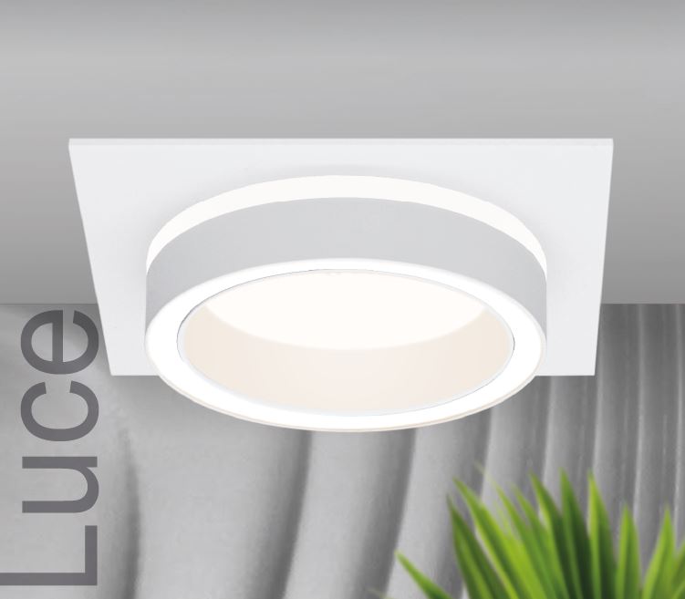 Светильник точечный под лампу квадратный Белый GX53 LUCE WOLTA