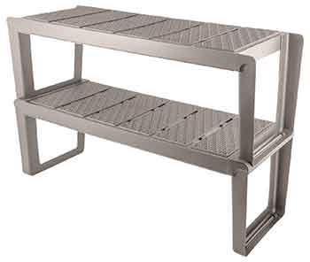 Этажерка 2-х секц. "Wenge" 720*267*470мм Cерый (6) 221307535/04