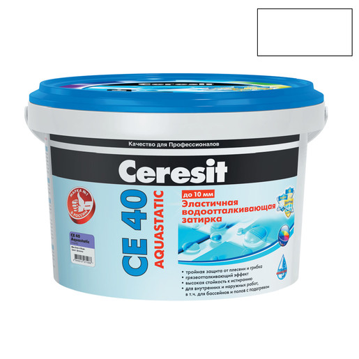 Затирка Ceresit CE 40 2кг Белая (12)