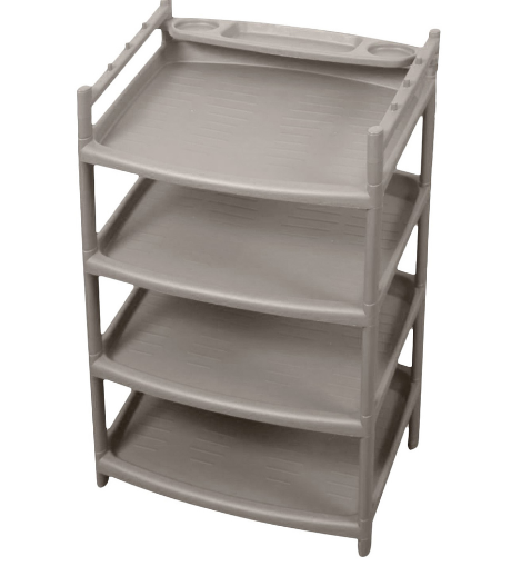 Этажерка д/обуви 4 полки "Rambai" 505*410*805мм Серый (5) 221307335/04