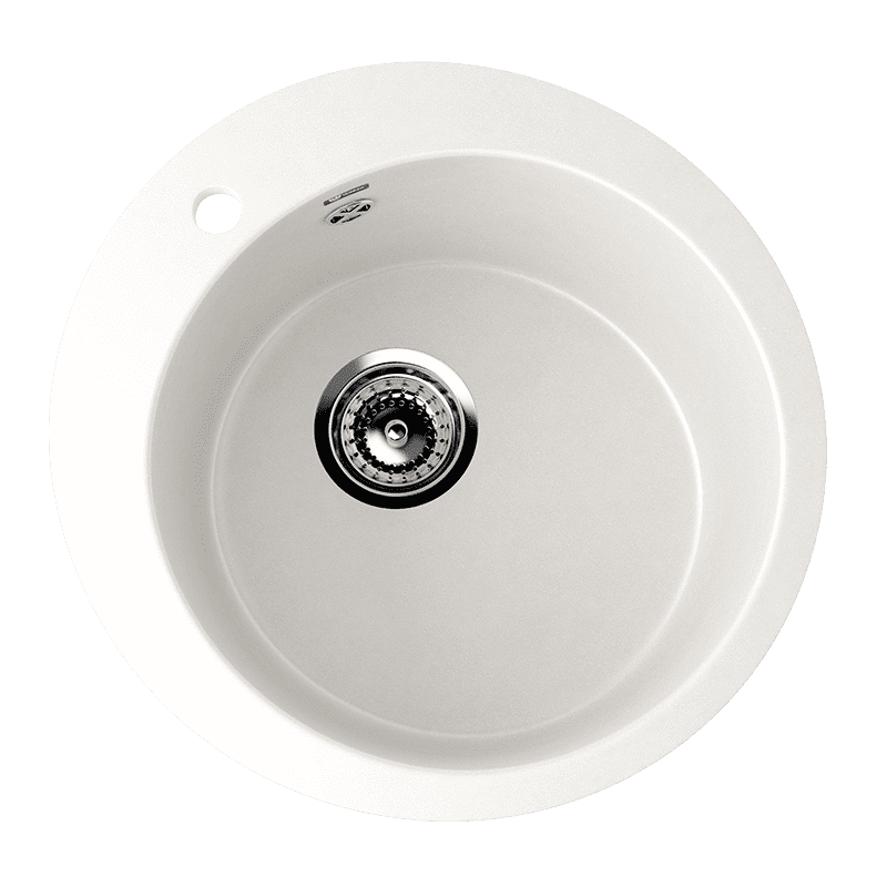 Мойка Ulgran U-405 кругл 495мм ультра бел 341(_1_)