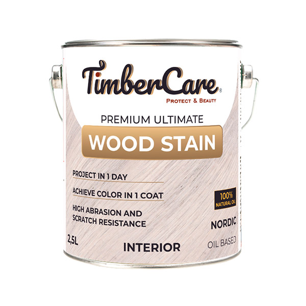 Тонирующее масло TimberCare Wood Stain (цвет: Скандинавский/ Nordic), банка 2,5л (2)