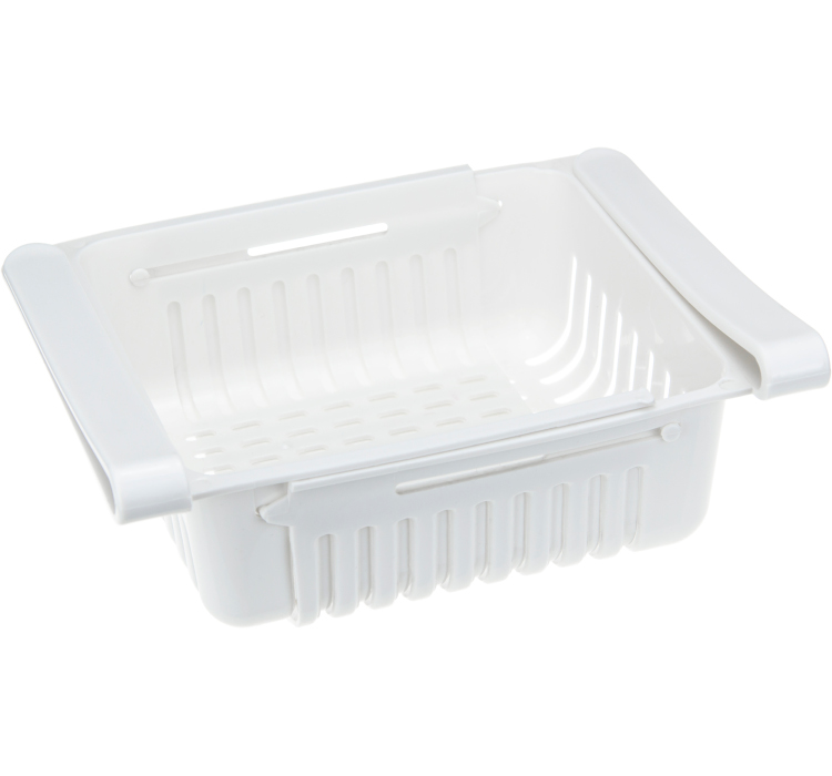 Органайзер д/холодильника раздвижной 20,5*17*7,5см белый (15) М1583