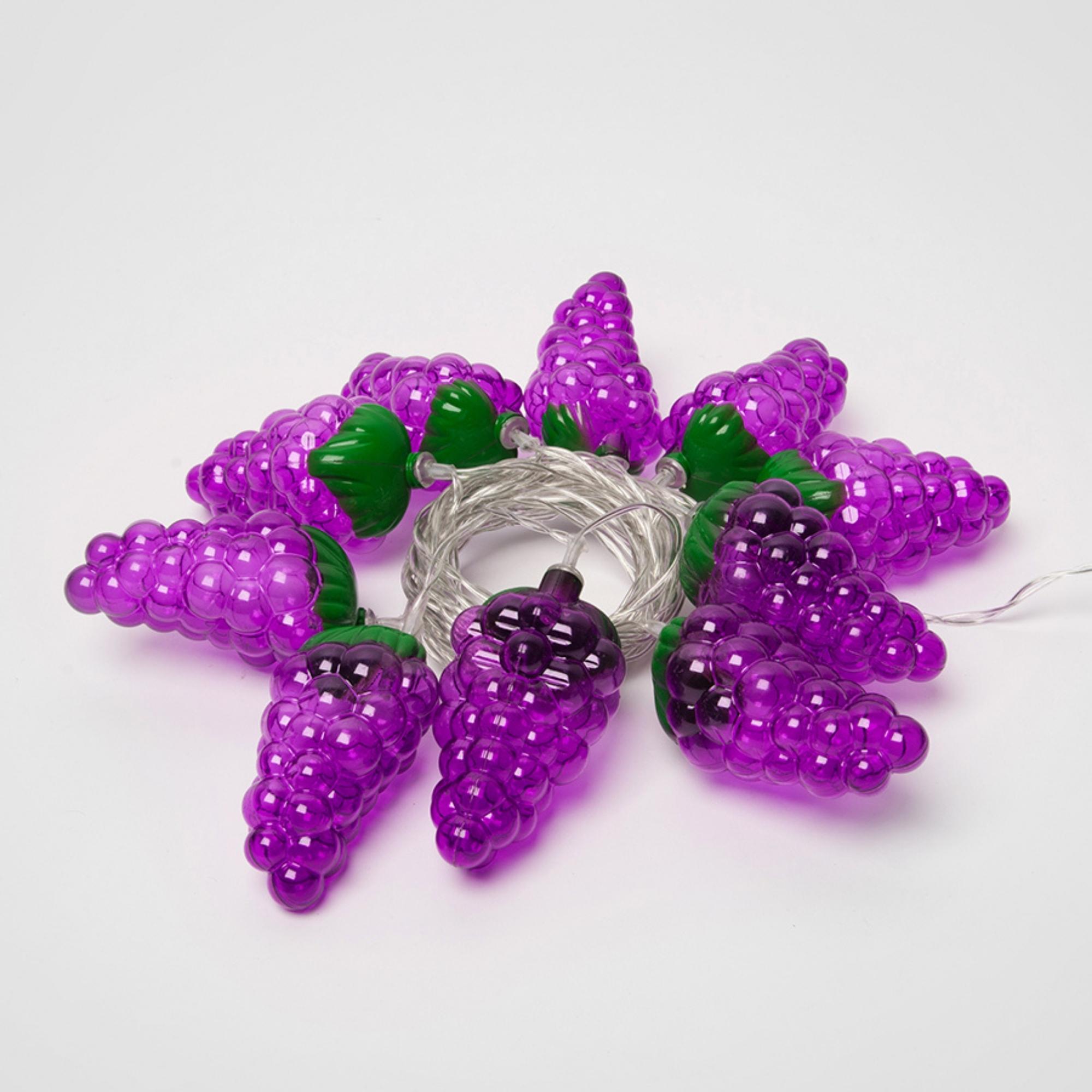 Гирлянда светодиодная на батарейках 2AA (не в/к), «Виноград» ULD-S0400-010/STB/2AA WHITE IP20 GRAPES