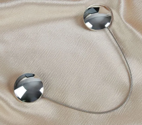 Подхват для штор «Круг», d = 4 см, цвет серебряный