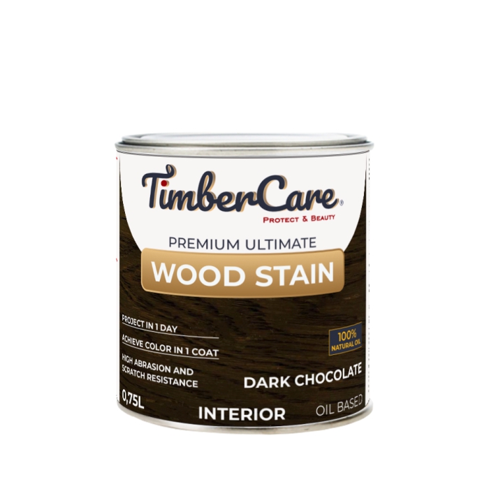 Тонирующее масло TimberCare Wood Stain (цвет: Темный шоколад/ Dark Chocolate), банка 0,75л (4)