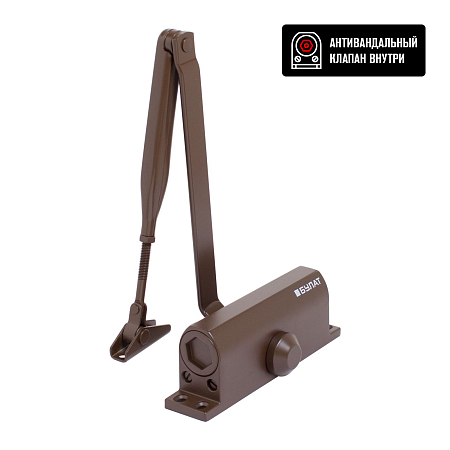 Доводчик БУЛАТ ULTIMATE ДД-100 A-C (40-120 кг) коричневый, морозостойкий(10)
