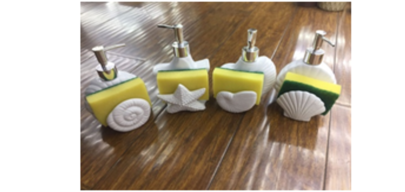 Подставка для губки с дозатором для мыла" Морская"