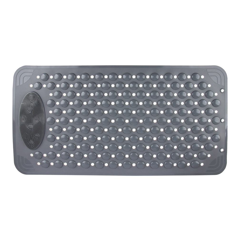 Коврик в ванну противоскользящий, с теркой для пяток, ПВХ,69,5х36см VETTA