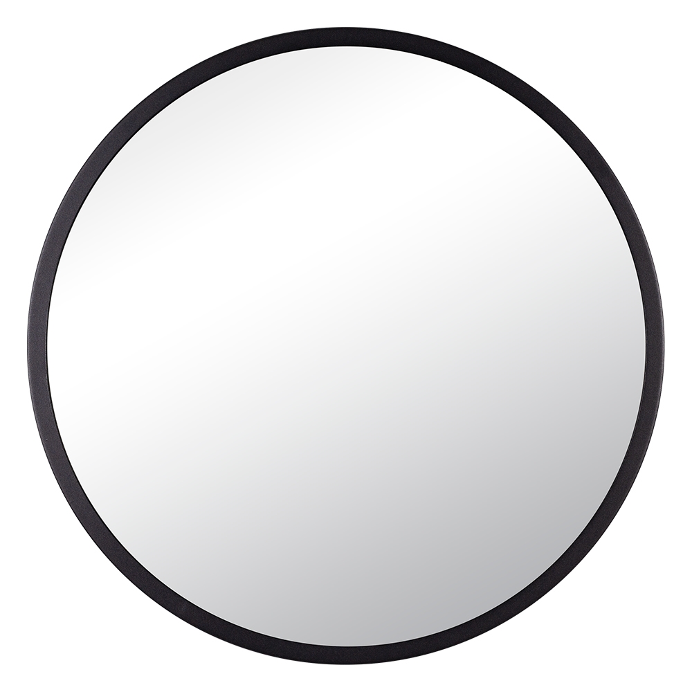 Зеркало интерьерное настенное в круглом корпусе из металла  d=70, черный, Рубин        